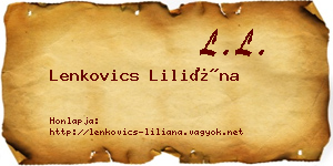 Lenkovics Liliána névjegykártya